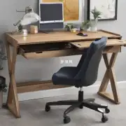 如果你想在家中设置一个类似于刀型办公桌的工作区域你会如何选择家具和其他配件以创造出最佳效果？