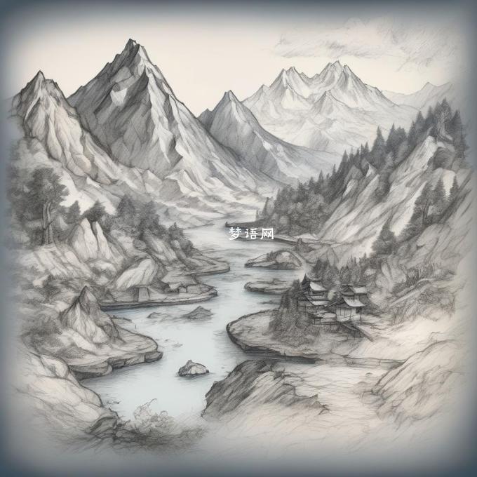在创作过程中画出的第一幅素描稿是一幅山水风景图该作品应该如何取名？