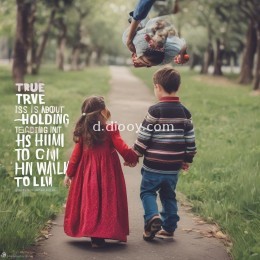 真正的爱不是把他抱在怀里，而是让他学会走路。