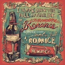 希望你喝了酒，嘴里满是浪漫和爱。