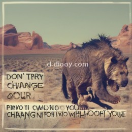 不要妄想试图改变谁，因为谁也改变不了谁，仅有，他愿不愿意为你改变。